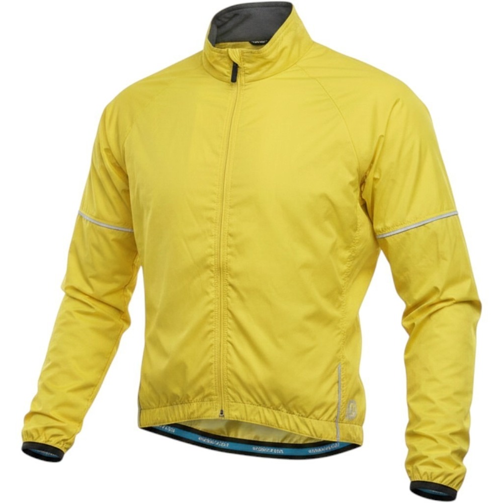 Novara Cycling Jacket Mens XL Yellow Excellent Reflective Full Zip Windbreaker